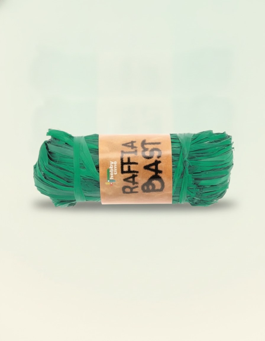 Raffia-Bast 50g dunkelgrün - Kidis Art