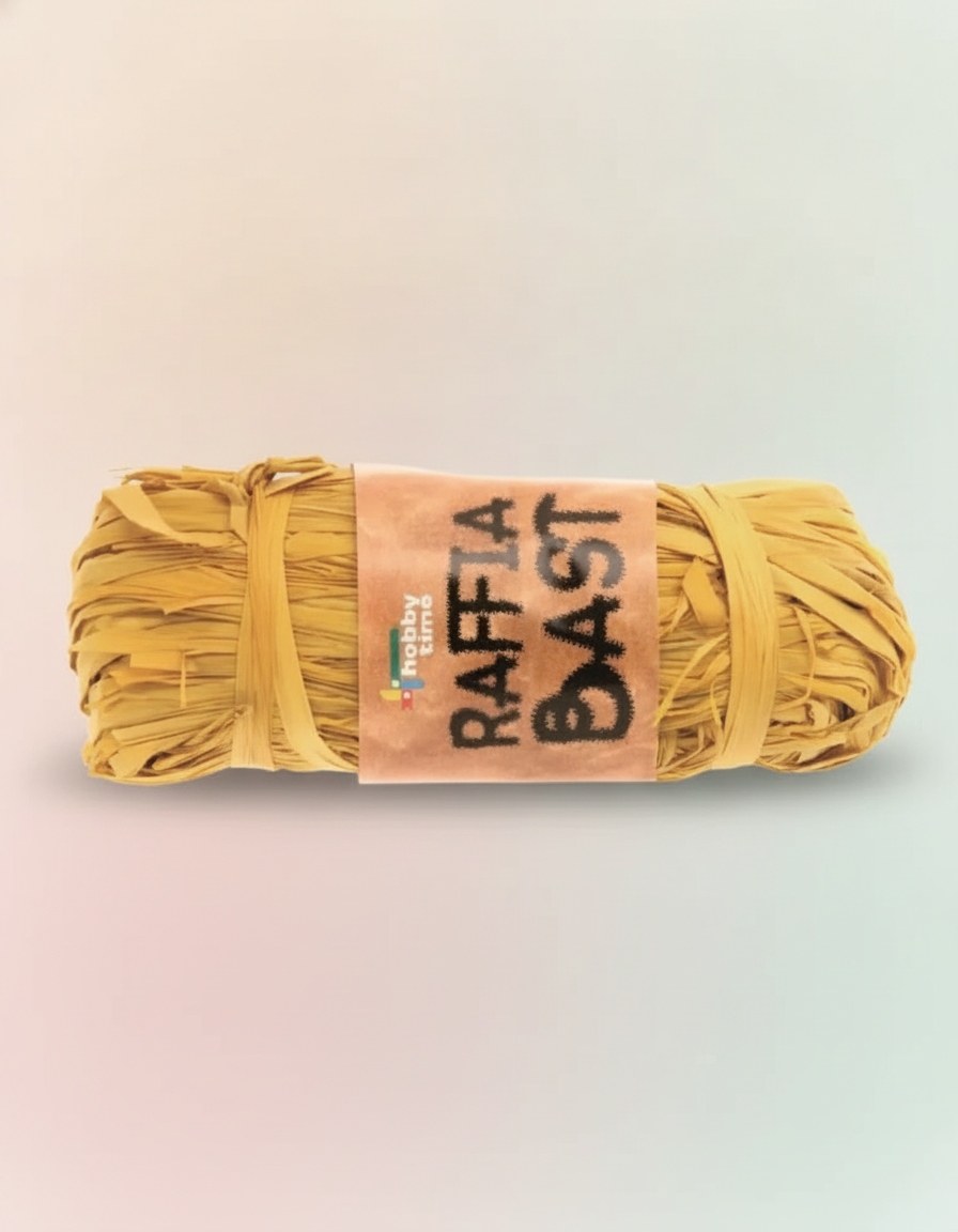 Raffia-Bast 50g gelb - Kidis Art