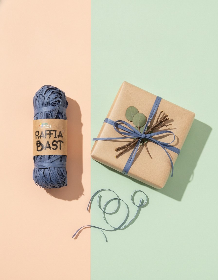 Raffia-Bast 50g gelbgrün - Kidis Art