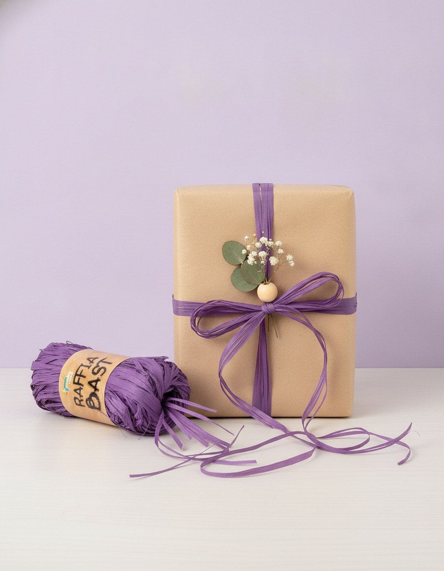 Raffia-Bast 50g lavendel - Kidis Art