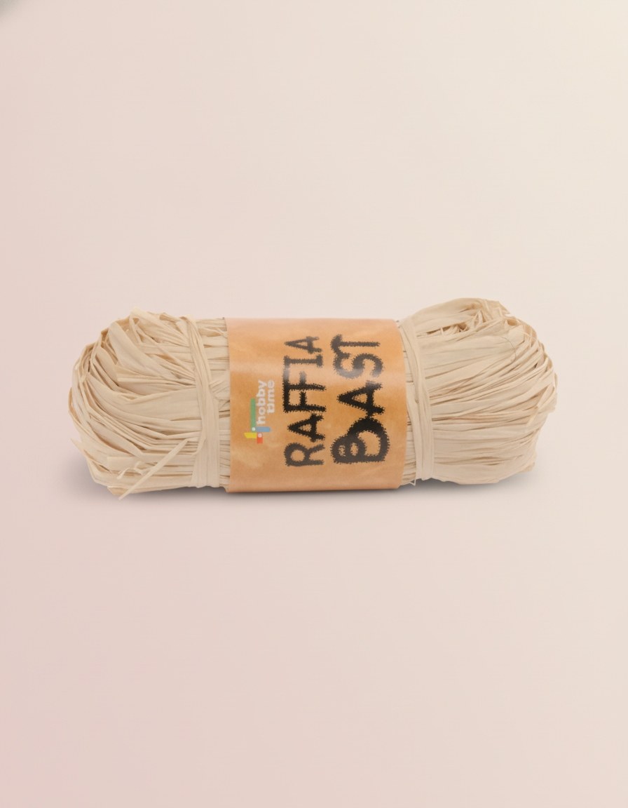Raffia-Bast 50g natur, gebleicht - Kidis Art
