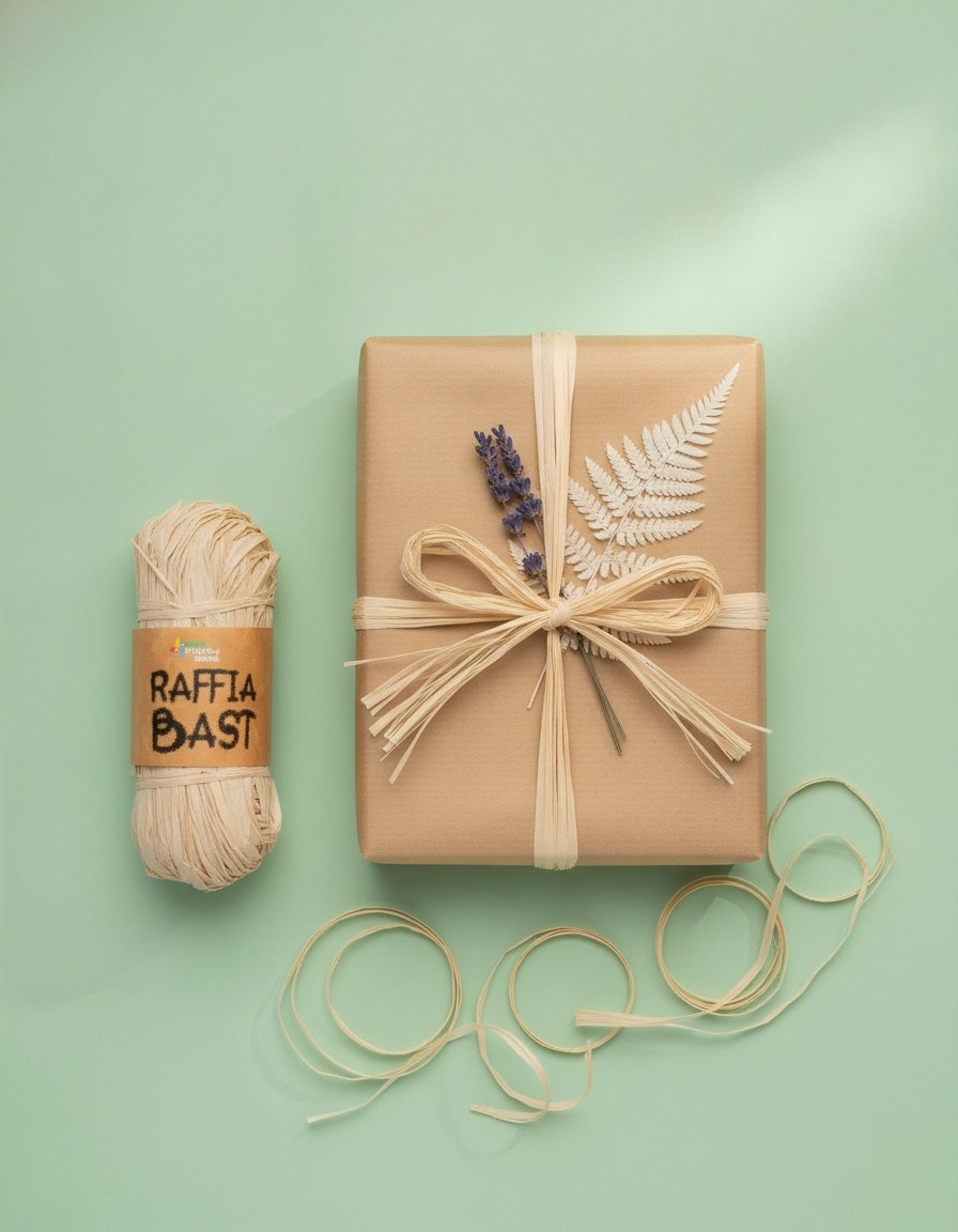 Raffia-Bast 50g natur, gebleicht - Kidis Art
