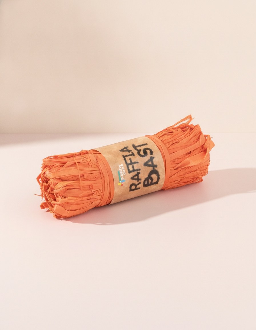 Raffia-Bast 50g orange - Kidis Art