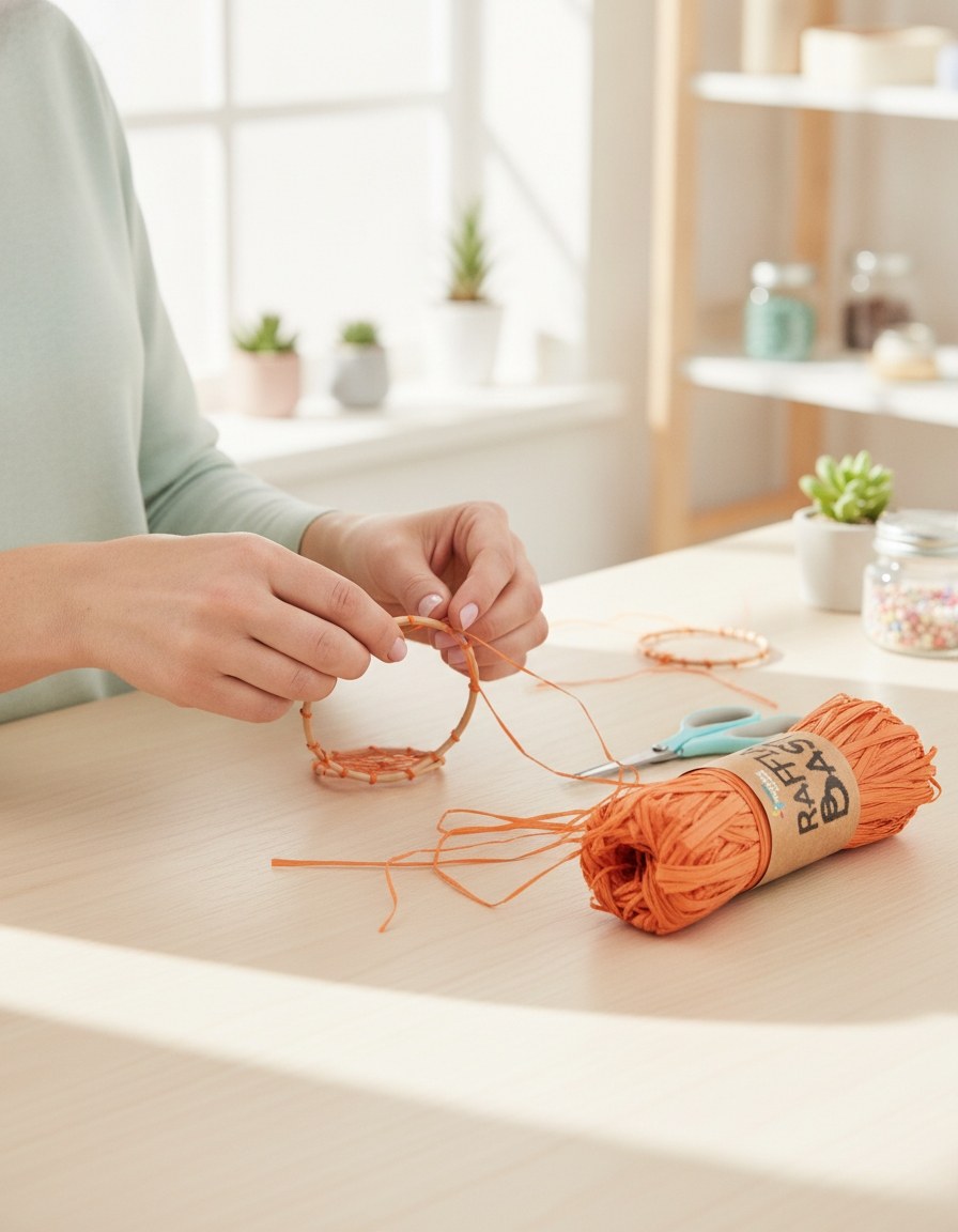 Raffia-Bast 50g orange - Kidis Art