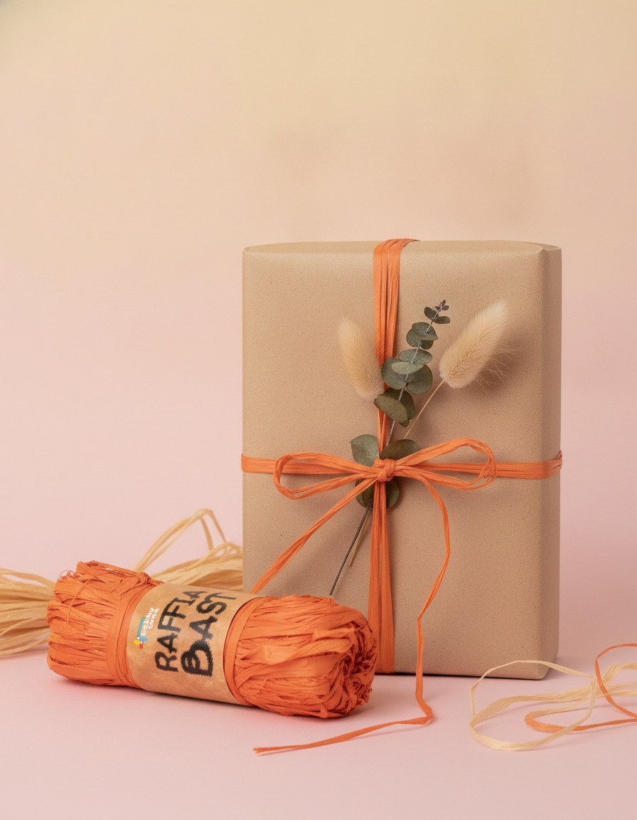 Raffia-Bast 50g orange - Kidis Art