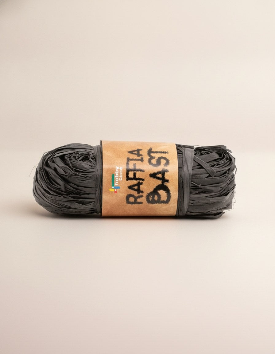 Raffia-Bast 50g schwarz - Kidis Art