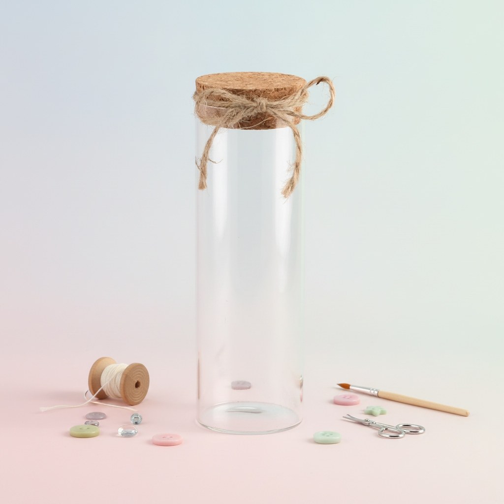 Reagenzglas gross mit Korken, 40x185mm - Kidis Art