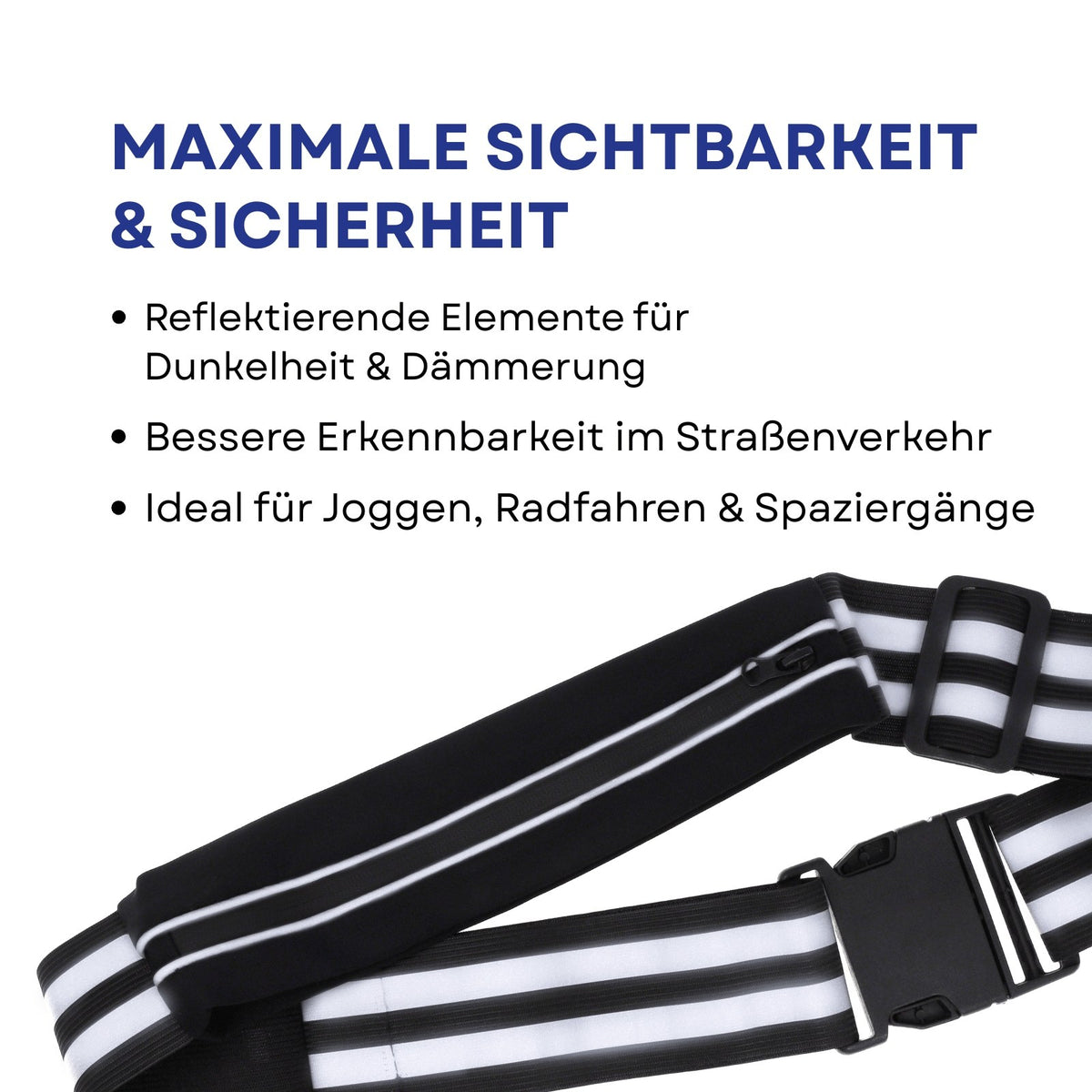 Reflektorgurt Schwarz - Kidis Art