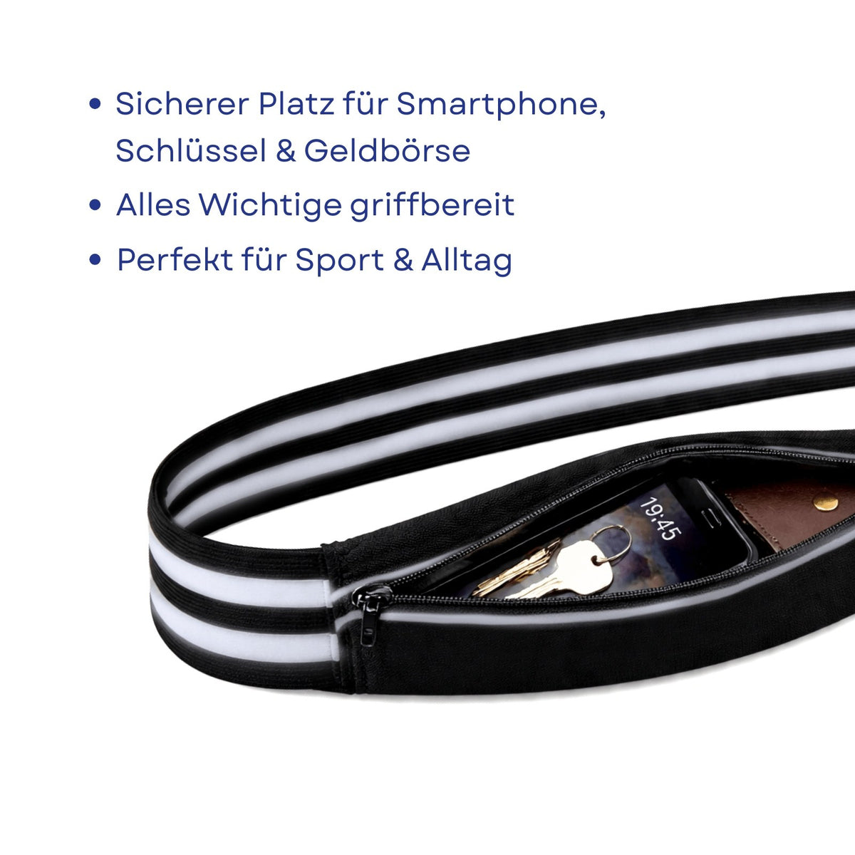 Reflektorgurt Schwarz - Kidis Art