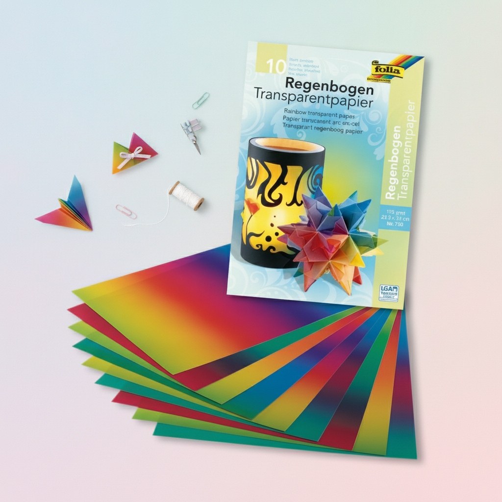 Regenbogentransparentpapier Mappe 22,5x32cm 10 Blatt - Kidis Art