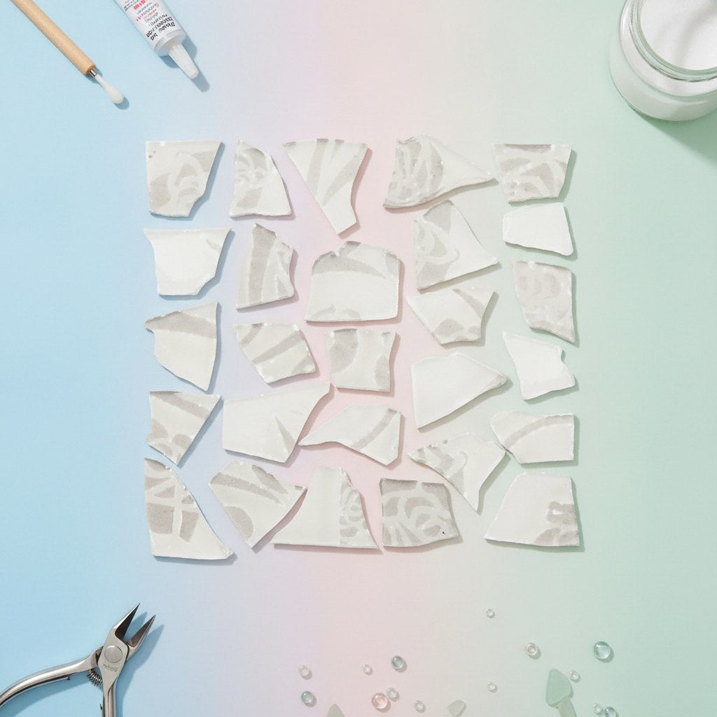 Retro-Mosaic 100g weiss/silber - Kidis Art