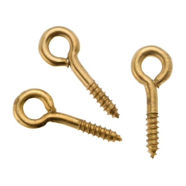 Ringschrauben 12x5mm 24St vermessingt, geschlossen - Kidis Art