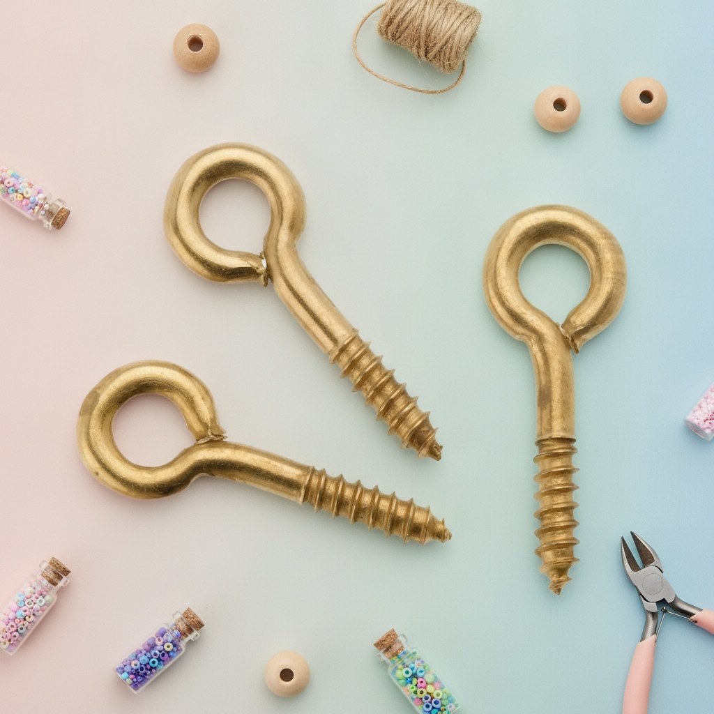 Ringschrauben 8x3mm 24St vermessingt, geschlossen - Kidis Art