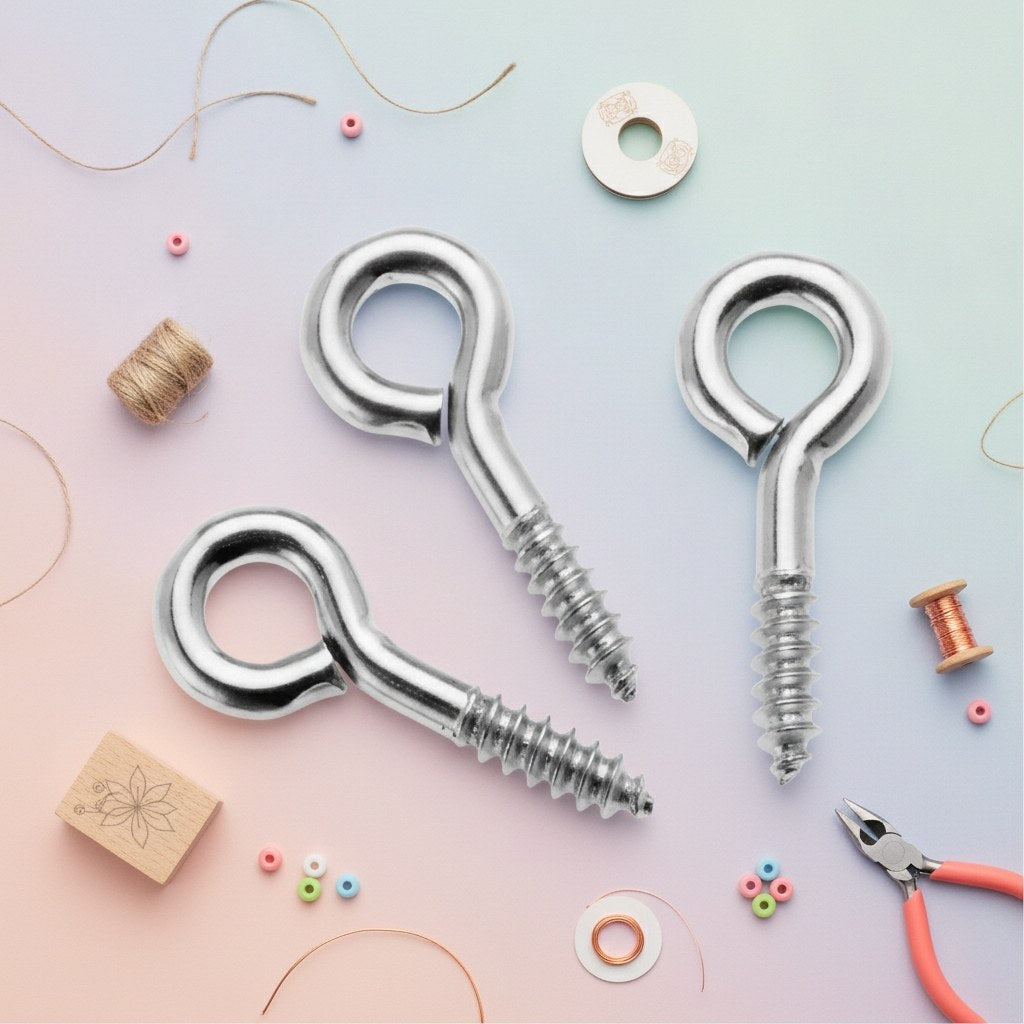 Ringschrauben 8x3mm 24St verzinkt, geschlossen - Kidis Art