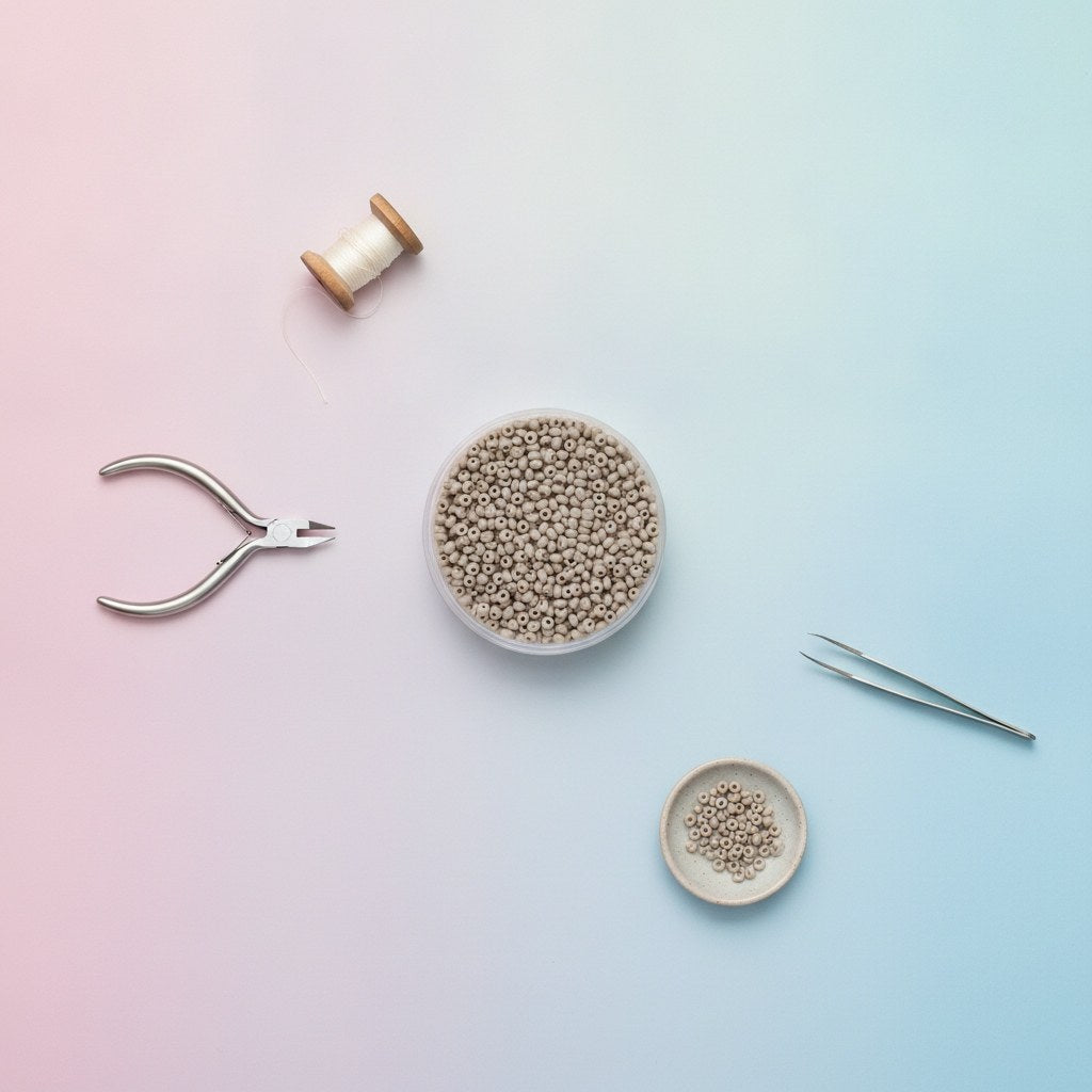 Rocailles 2,0mm opak grau - Kidis Art