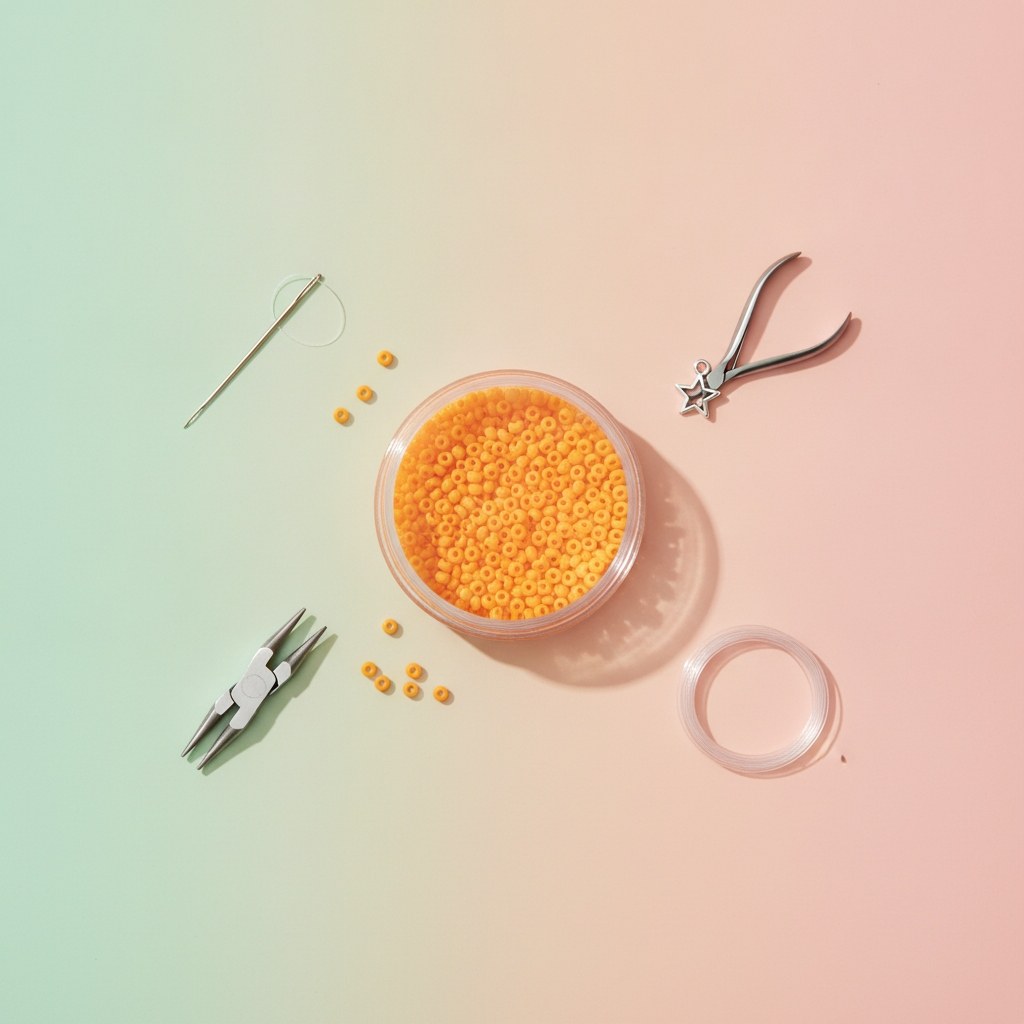 Rocailles 2,0mm opak orange - Kidis Art