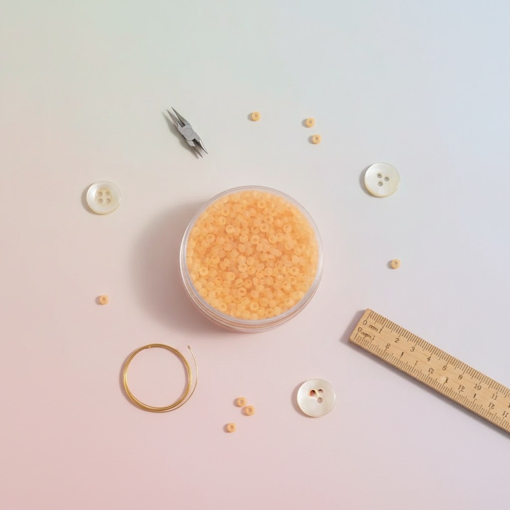 Rocailles 2,6mm matt beige - Kidis Art