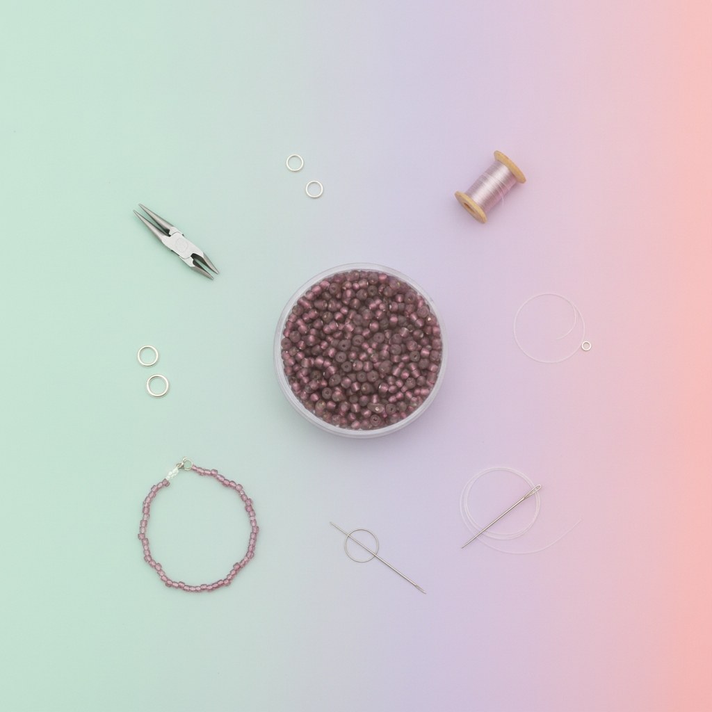 Rocailles 2,6mm matt lila - Kidis Art