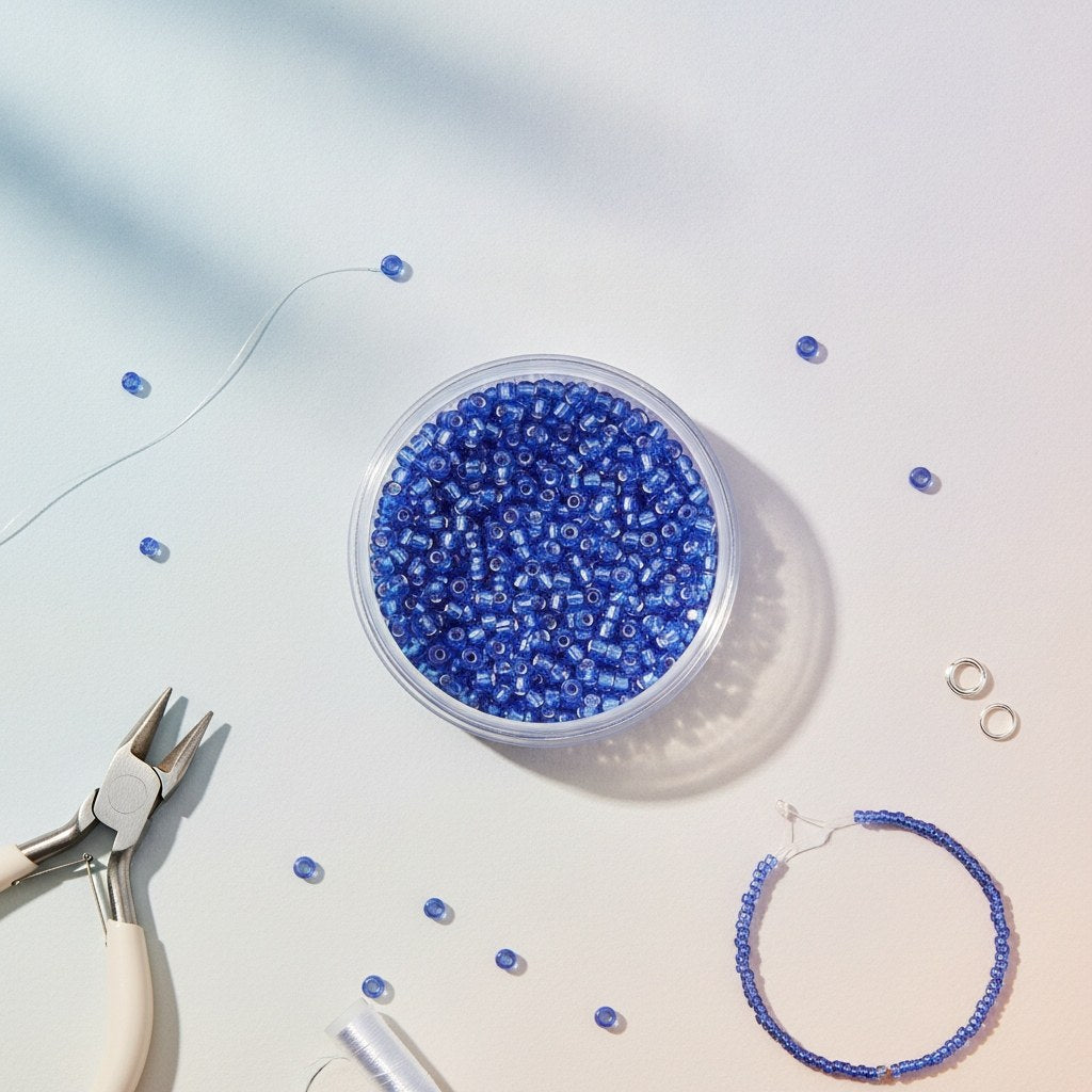 Rocailles 2,6mm Silbereinzug - Kidis Art
