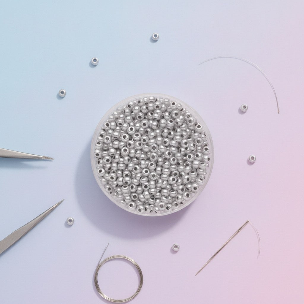 Rocailles 2,6mm Wachs grau - Kidis Art