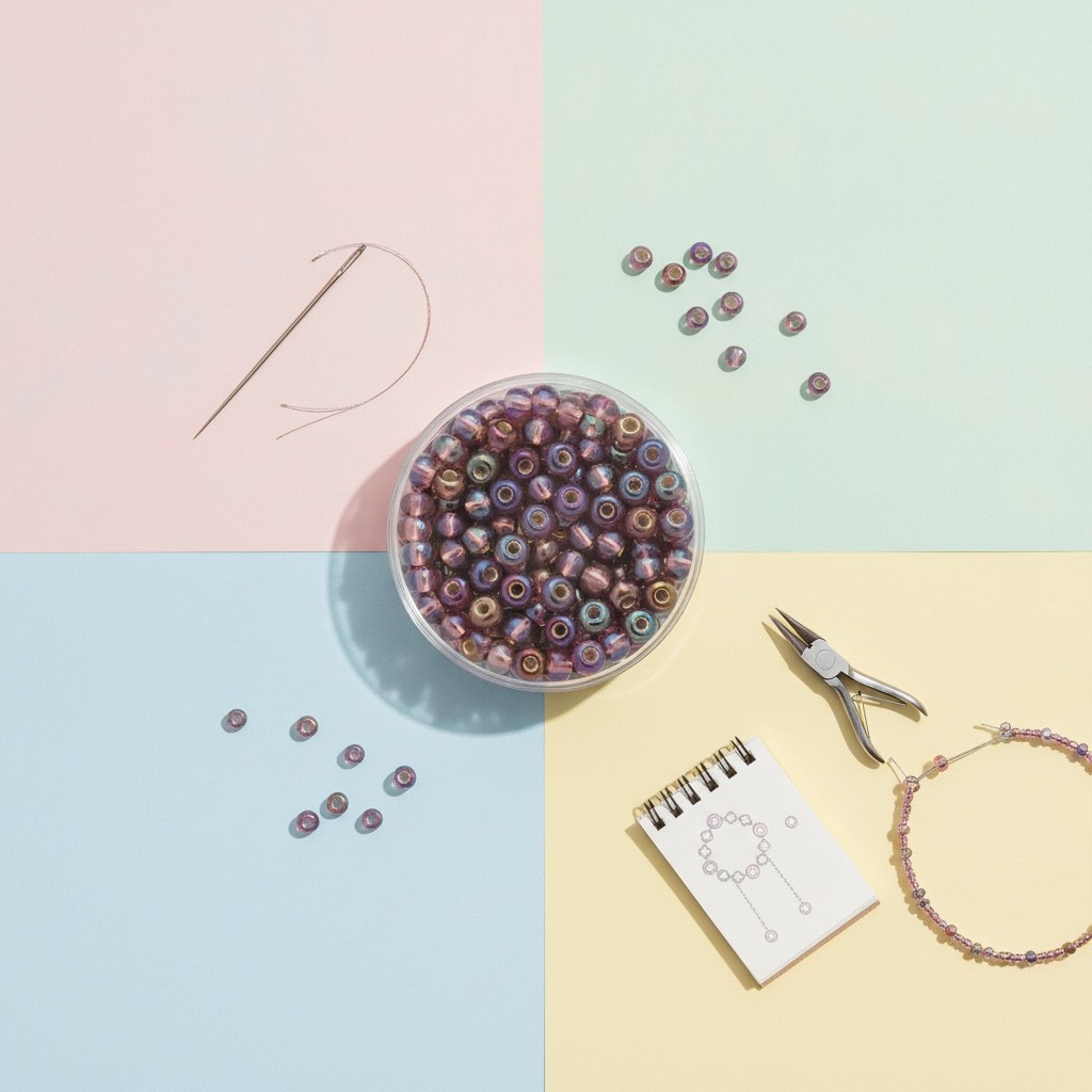 Rocailles 4,5mm 17g amethyst - Kidis Art