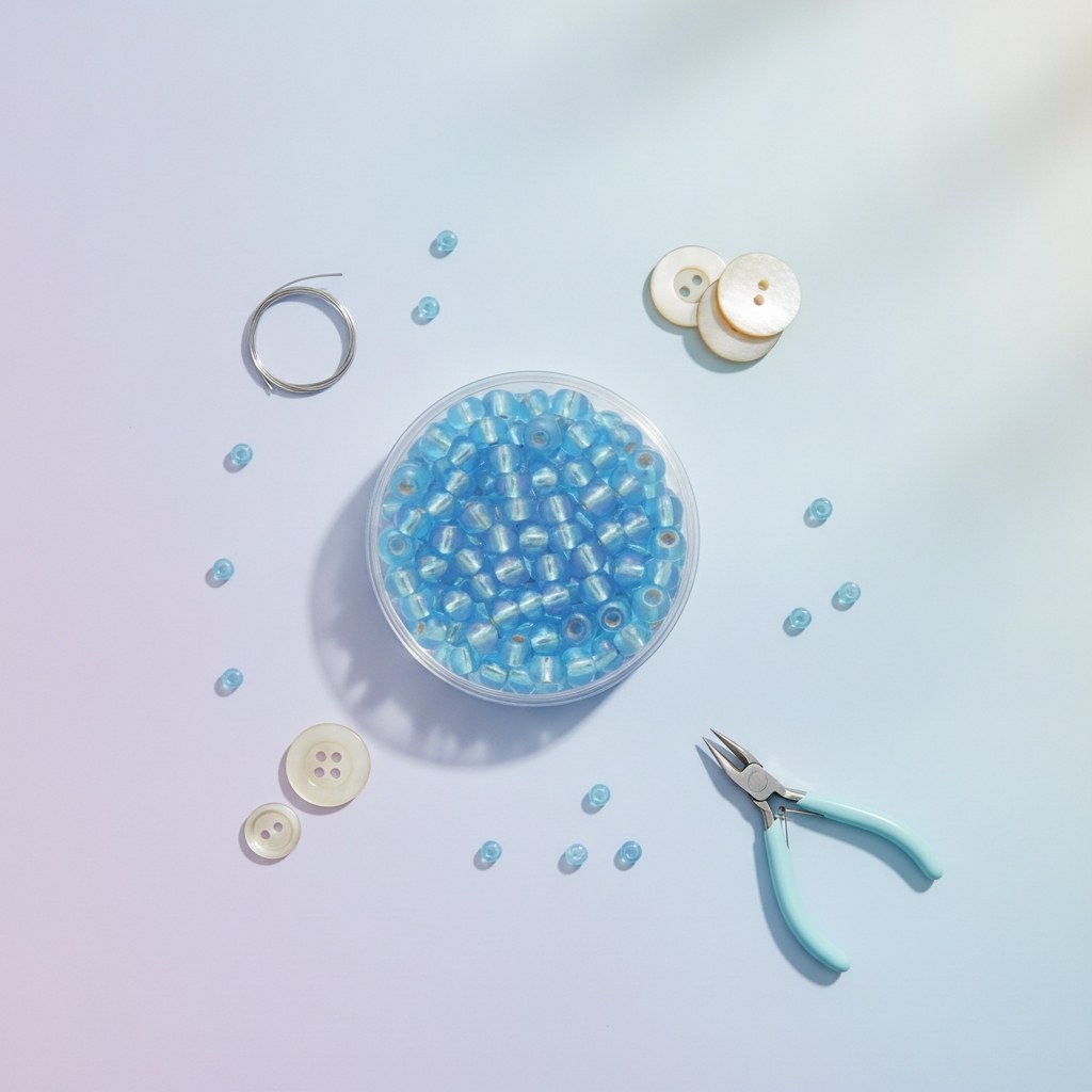 Rocailles 4,5mm 17g h'blau AB - Kidis Art