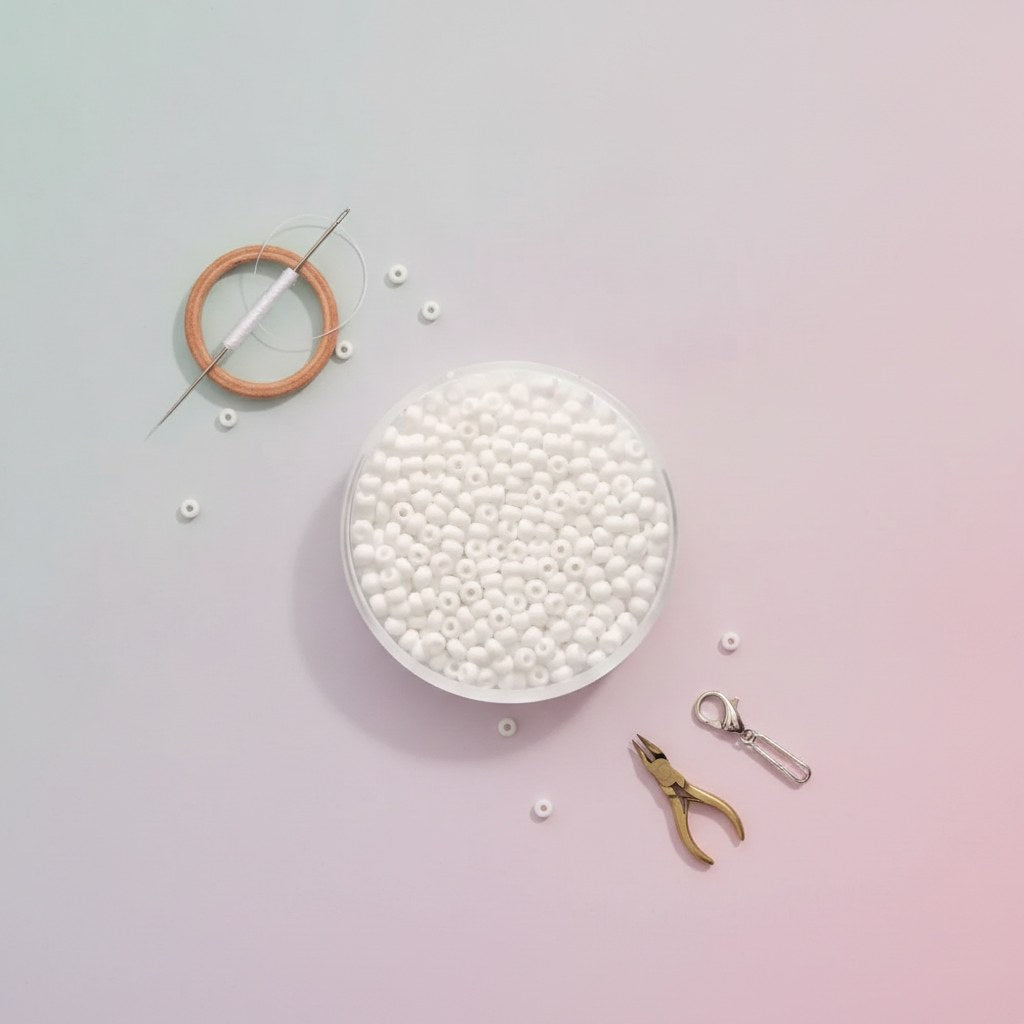 Rocailles matt weiss - Kidis Art