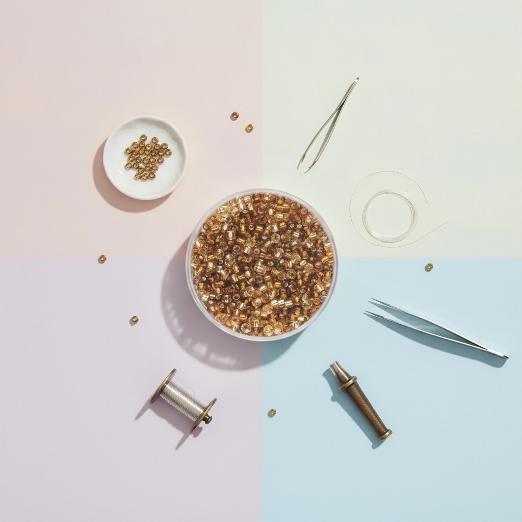 Rocailles Mix 2,6mm Silbereinz - Kidis Art