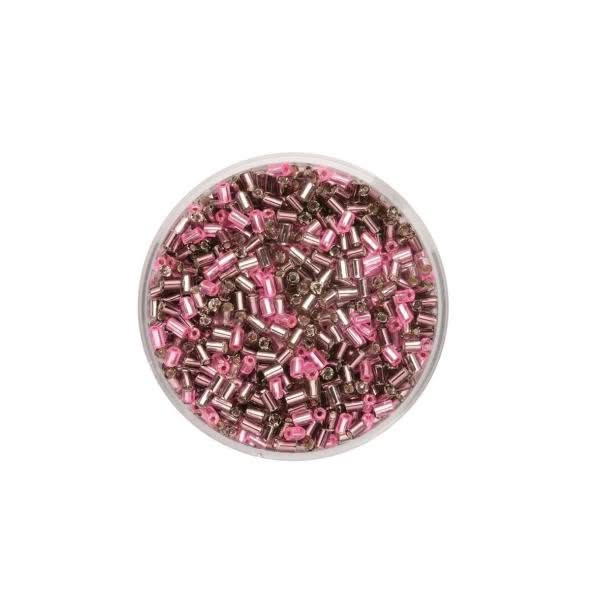 Rocailles Mix 2,0mm Stifte rosaviolett 17g - Kidis Art