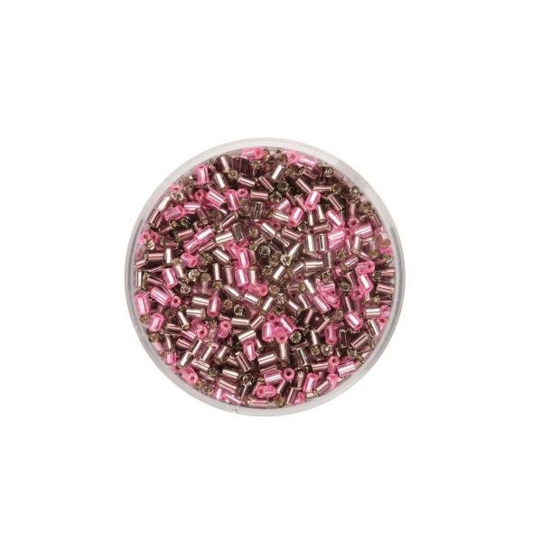 Rocailles Mix 2,0mm Stifte rosaviolett 17g - Kidis Art