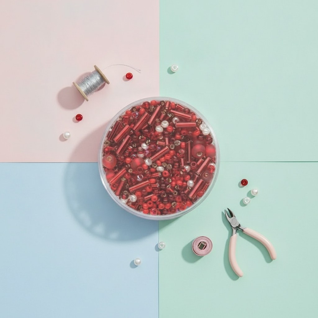 Rocailles Mix rot - Kidis Art