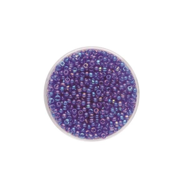 Rocailles Rainbow dunkelblau 2,6mm 17gr - Kidis Art
