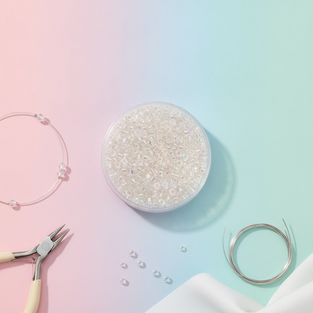Rocailles Rainbow kristall 2,6mm 17gr - Kidis Art