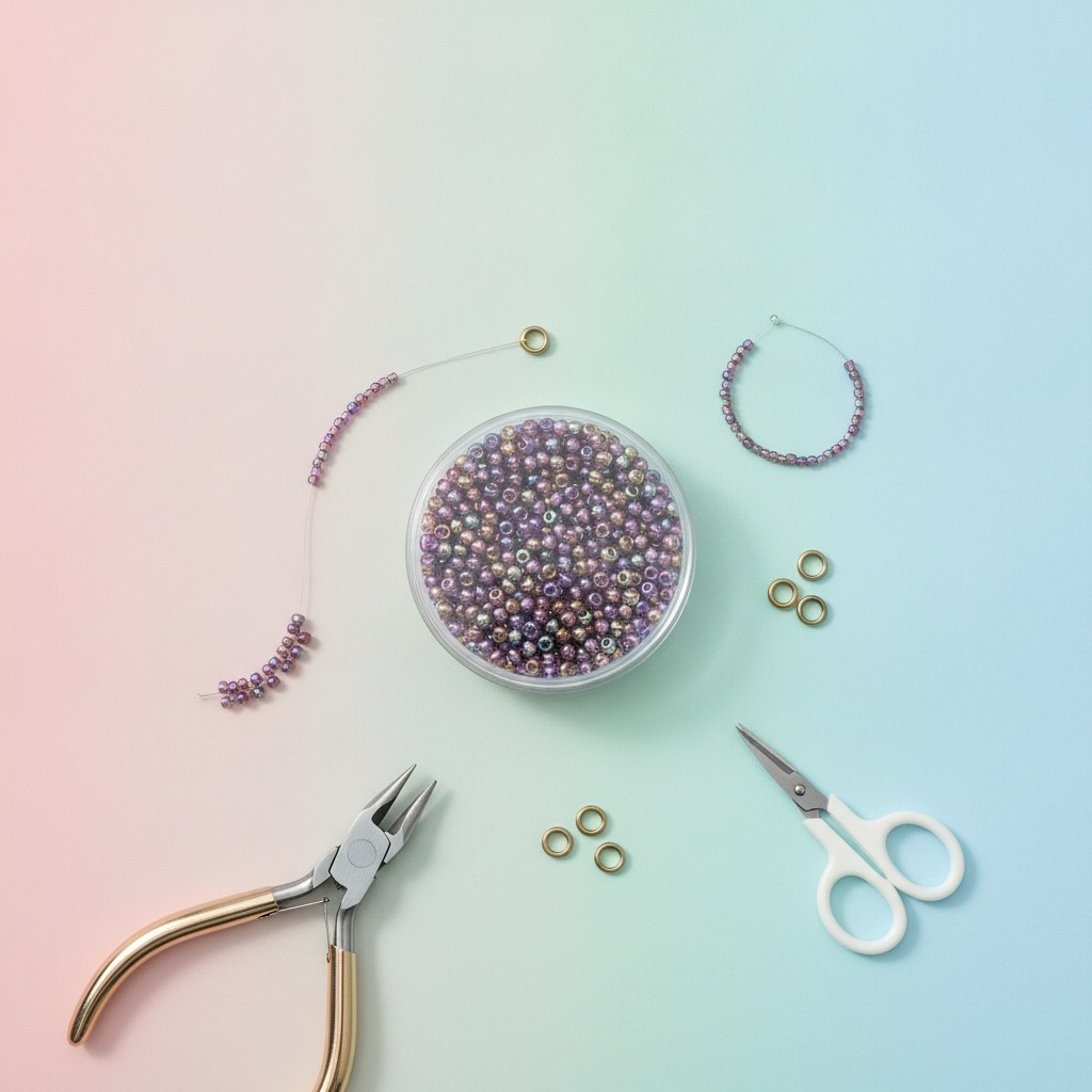 Rocailles Rainbow lila 2,6mm 17gr - Kidis Art