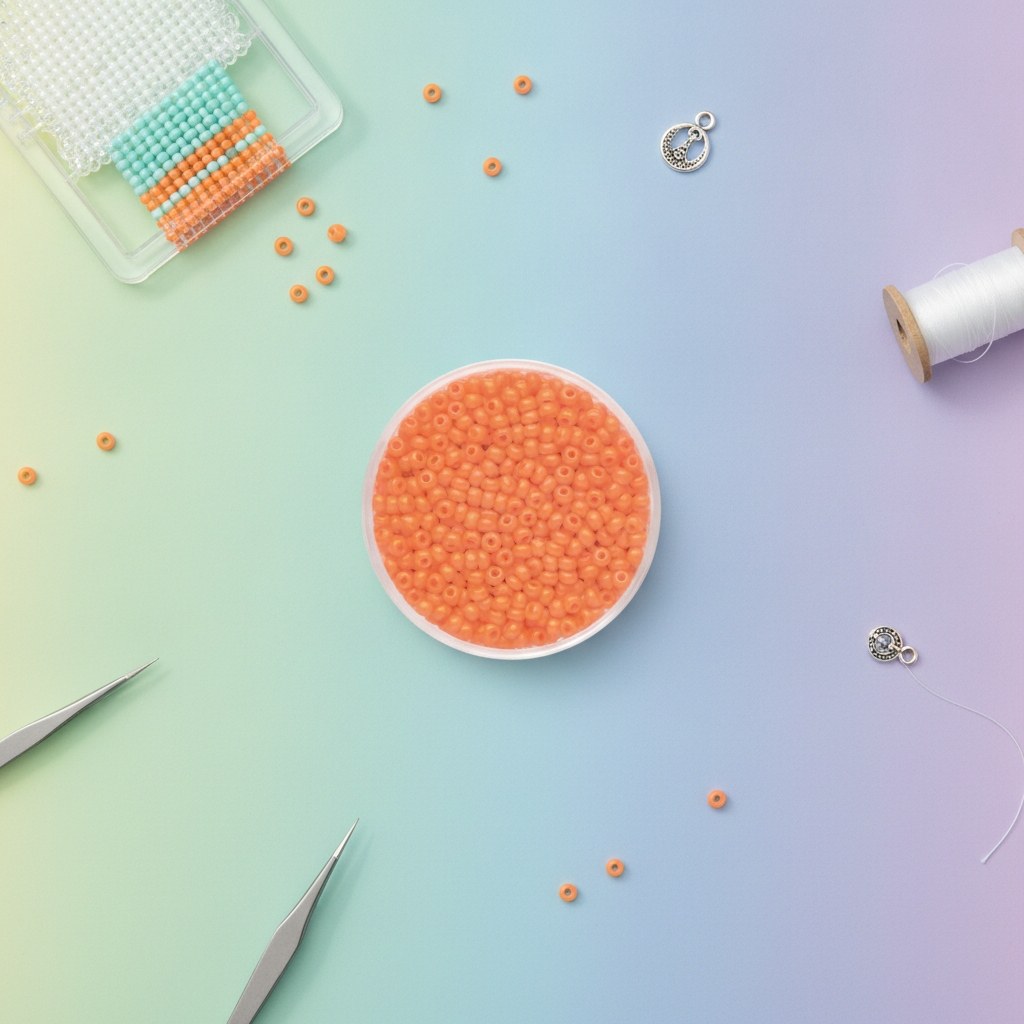 Rocailles satt orange - Kidis Art