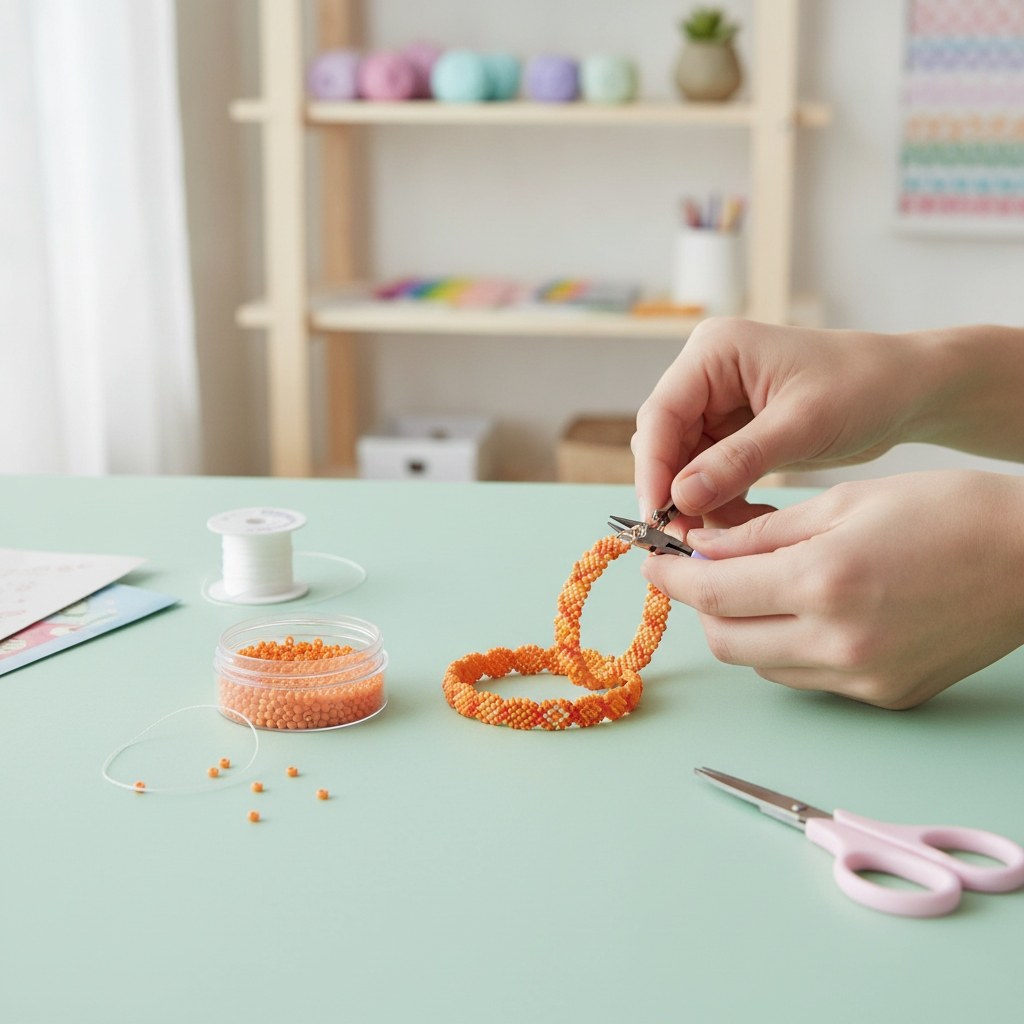 Rocailles satt orange - Kidis Art