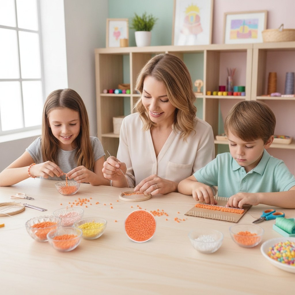 Rocailles satt orange - Kidis Art