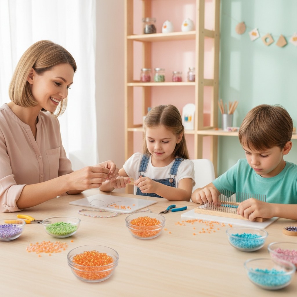 Rocailles Silbereinzug orange - Kidis Art