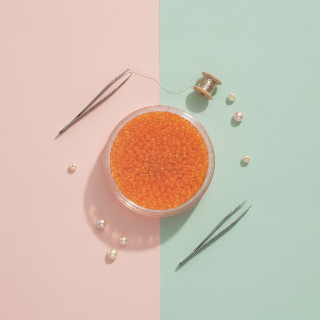 Rocailles transp. dunkelorange - Kidis Art