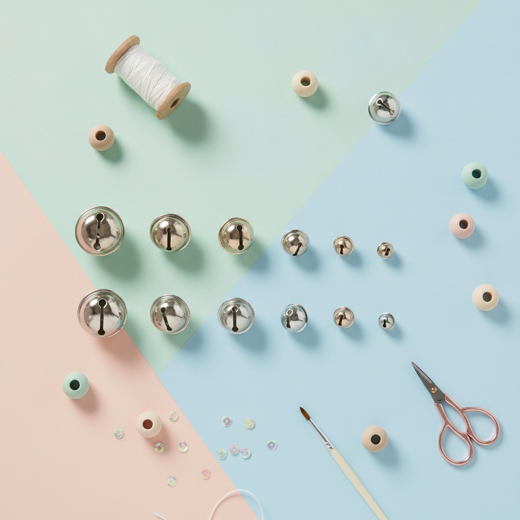 Silberne und goldene Rollenglöckchen 11mm, Glöckchen Set für Dekoration