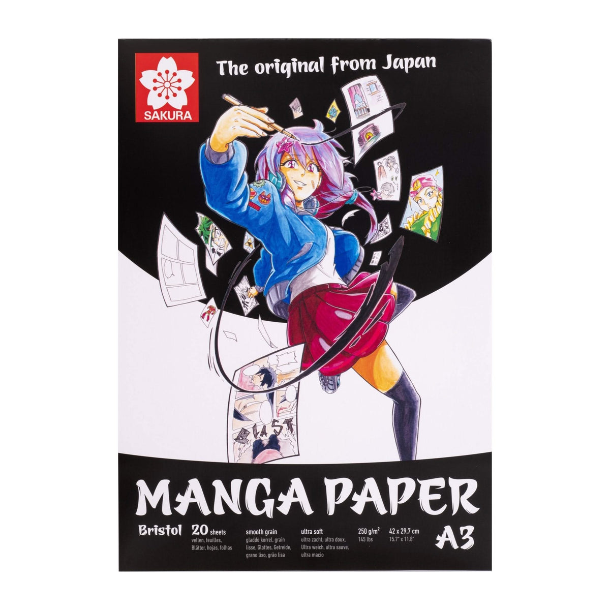 Sakura Manga-Papier, A3, 250 g, 20 Blatt - Kidis Art