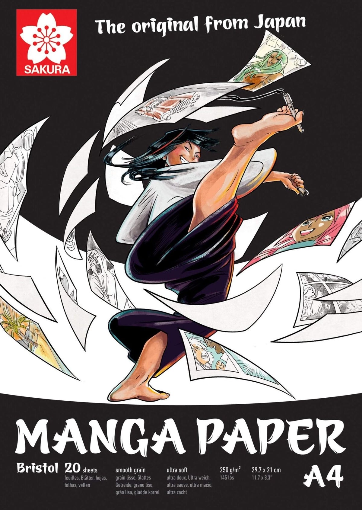 Sakura Manga-Papier, A4, 250g, 20 Blatt - Kidis Art