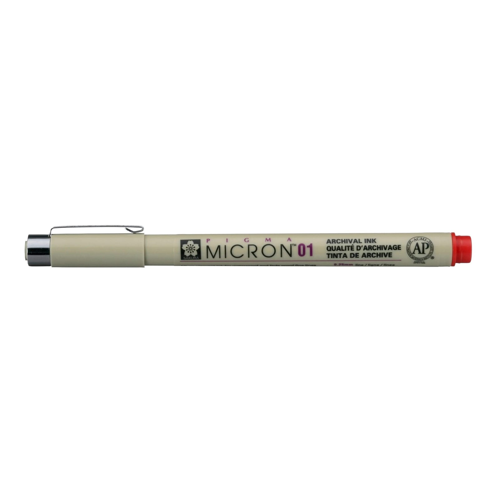 Sakura Pigma Micron 01 - 0.25 mm - Rot - Kidis Art