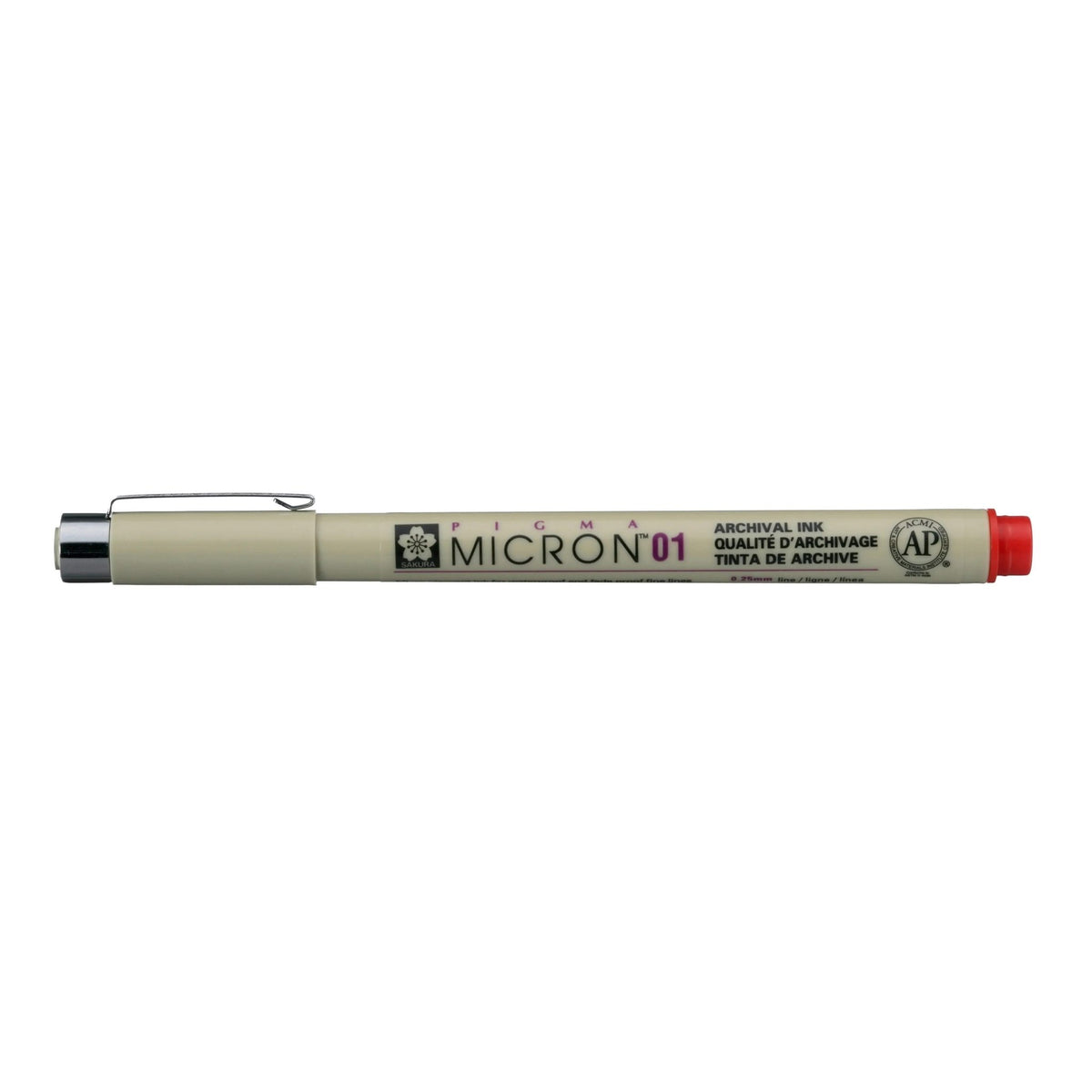 Sakura Pigma Micron 01 - 0.25 mm - Rot - Kidis Art