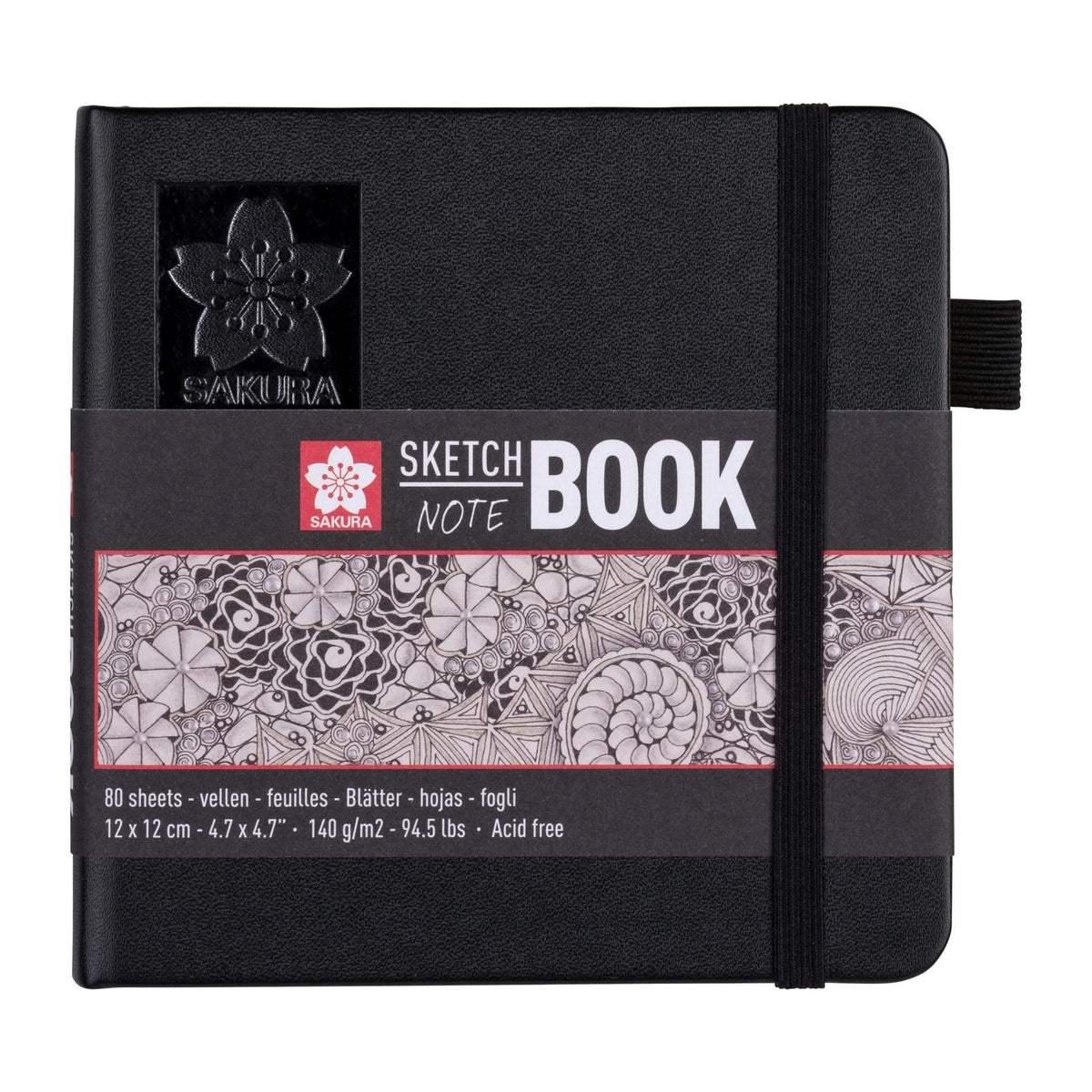 Sakura Skizzen/Notizbuch 12 x 12 cm 80 Blatt in Cremeweiß 140g - Kidis Art