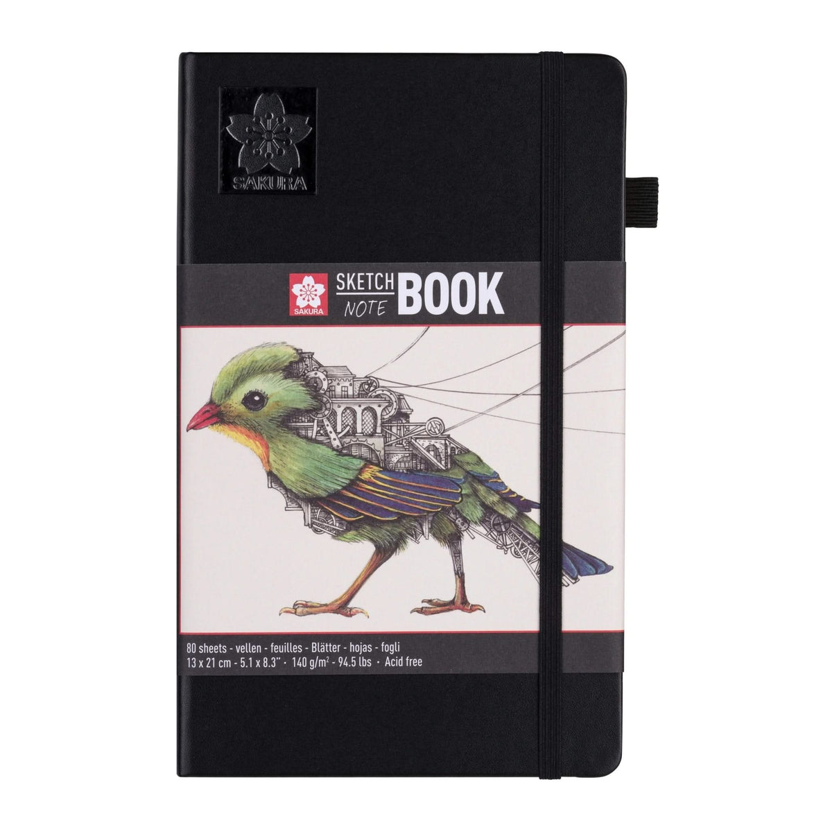 Sakura Skizzen/Notizbuch 13x21cm 80 Blatt in Cremeweiß 140g - Kidis Art