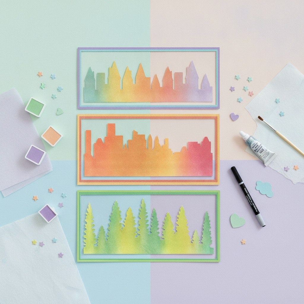 Schablone A5 1Stk. - Cosmopolitan, Die Aussicht 2 von Stacey Park - Kidis Art
