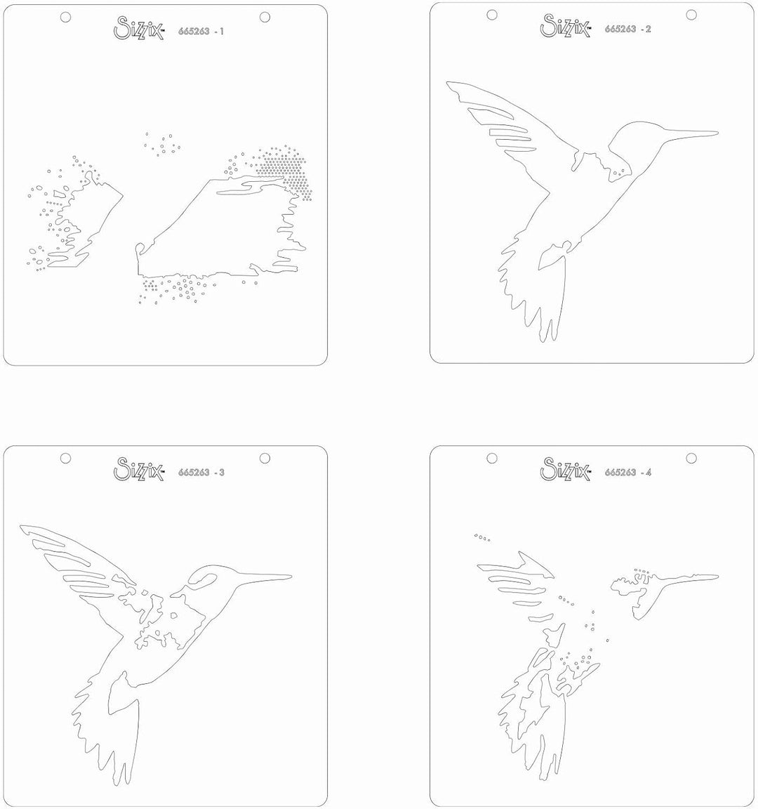 Schablonen 4 Stück - Schmetterling - Kidis Art