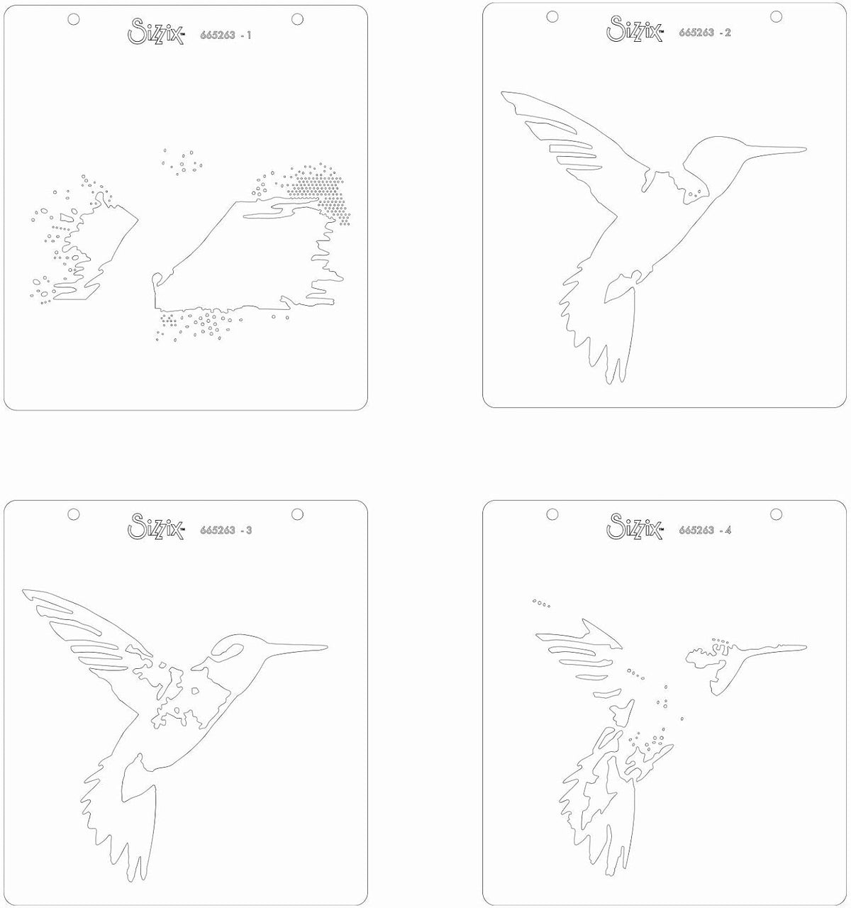 Schablonen 4 Stück - Schmetterling - Kidis Art