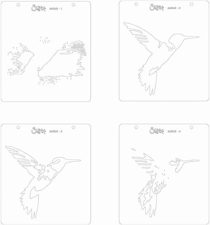 Schablonen 4 Stück - Schmetterling - Kidis Art